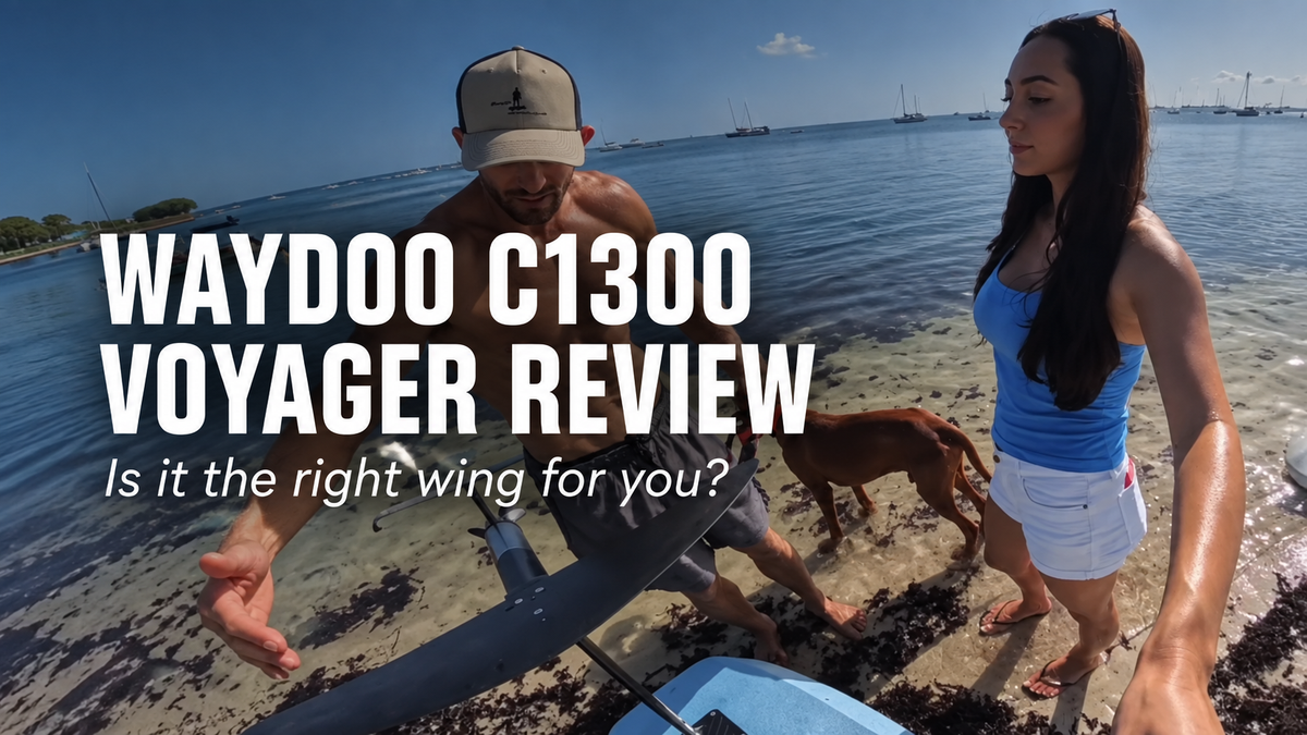 Waydoo C1300 Voyager review — is it the right wing for you? eFoil Miami team with the front wing.