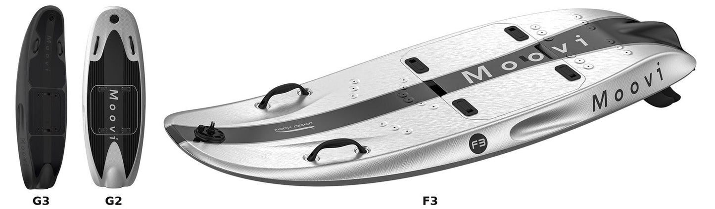 Moovi electric surfboard models you can try on a test ride